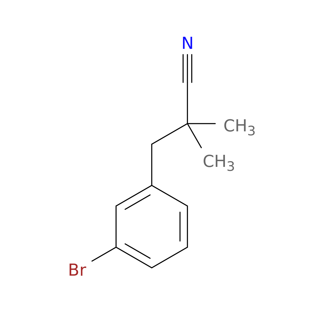 3-(3-bromophenyl)-2,2-dimethylpropanenitrile