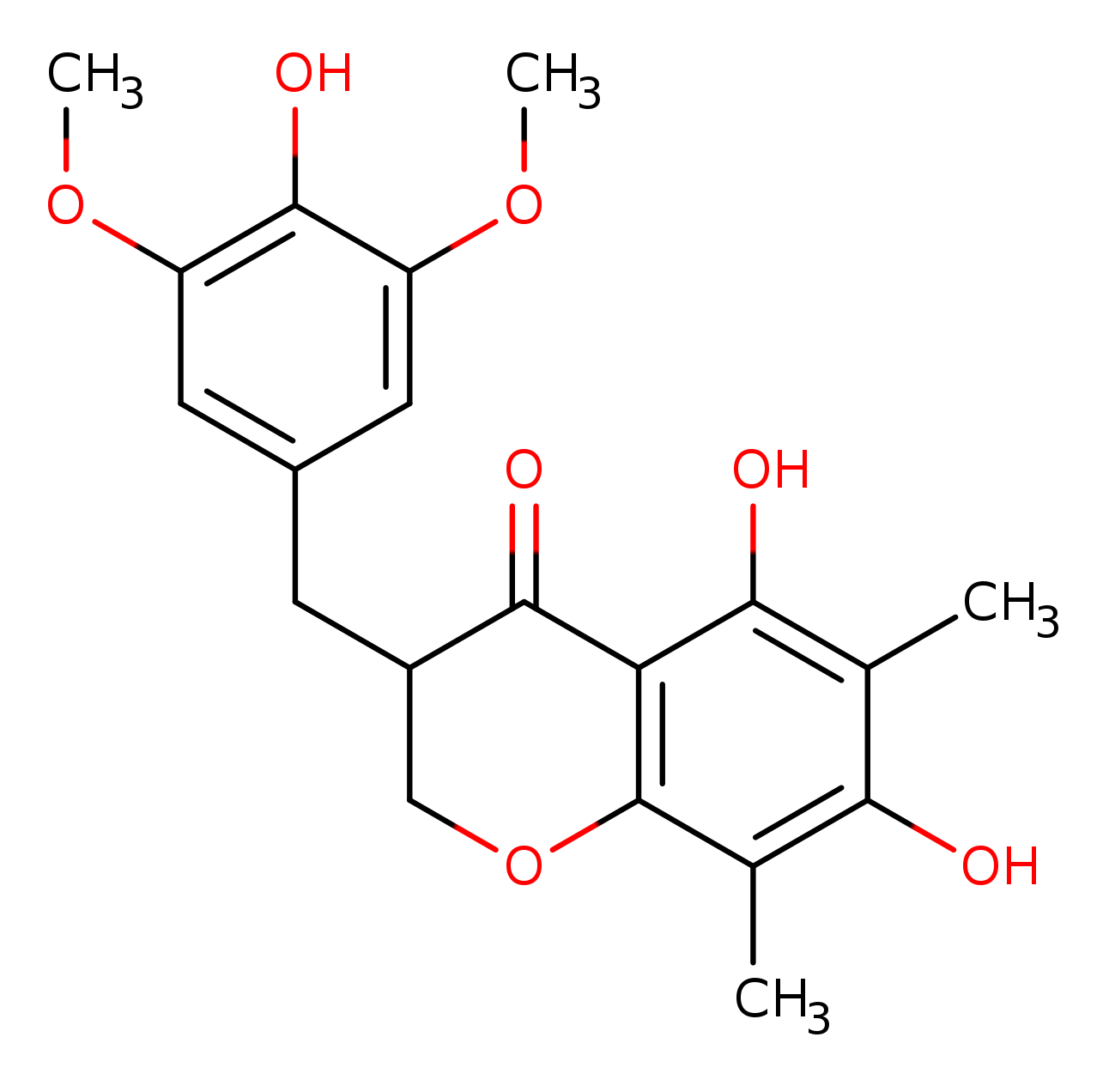 5,7-Dihydroxy-3-(4-hydroxy-3,5-
diMethoxybenzyl)-6,8-diMethylchroMan-4-one