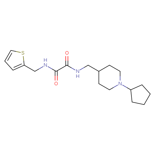 N'-[(1-cyclopentylpiperidin-4-yl)methyl]-N-[(thiophen-2-yl)methyl]ethanediamide
