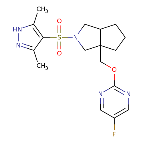 2-({2-[(3,5-dimethyl-1H-pyrazol-4-yl)sulfonyl]-octahydrocyclopenta[c]pyrrol-3a-yl}methoxy)-5-fluoropyrimidine