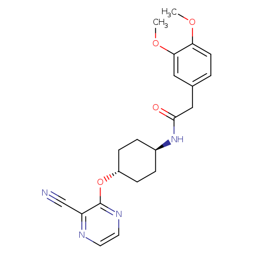 2-(3,4-dimethoxyphenyl)-N-[(1r,4r)-4-[(3-cyanopyrazin-2-yl)oxy]cyclohexyl]acetamide
