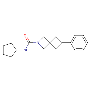 N-cyclopentyl-6-phenyl-2-azaspiro[3.3]heptane-2-carboxamide