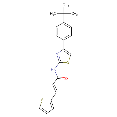 (2E)-N-[4-(4-tert-butylphenyl)-1,3-thiazol-2-yl]-3-(thiophen-2-yl)prop-2-enamide