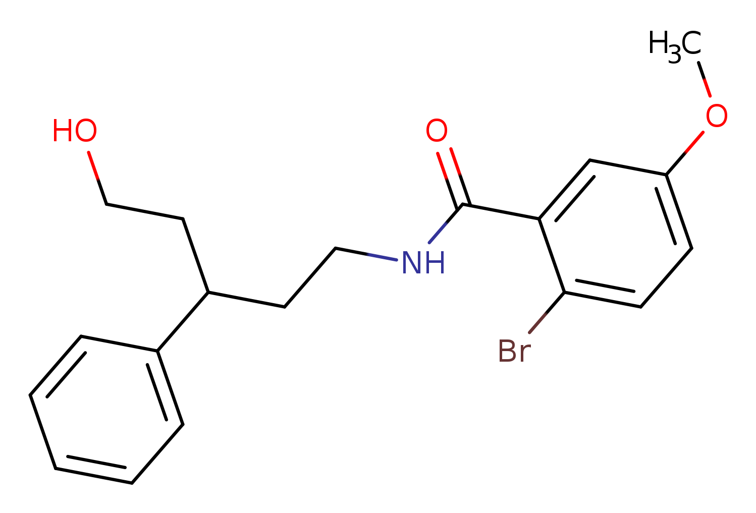 2-bromo-N-(5-hydroxy-3-phenylpentyl)-5-methoxybenzamide