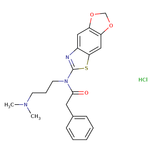 N-[3-(dimethylamino)propyl]-N-{4,6-dioxa-10-thia-12-azatricyclo[7.3.0.0^{3,7}]dodeca-1(9),2,7,11-tetraen-11-yl}-2-phenylacetamide hydrochloride