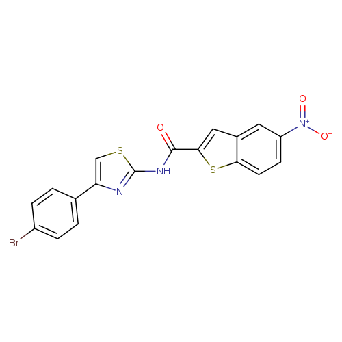 N-[4-(4-bromophenyl)-1,3-thiazol-2-yl]-5-nitro-1-benzothiophene-2-carboxamide