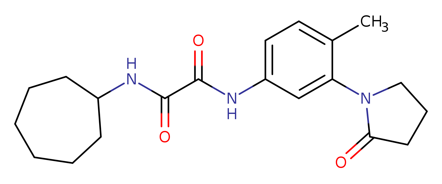 N'-cycloheptyl-N-[4-methyl-3-(2-oxopyrrolidin-1-yl)phenyl]ethanediamide
