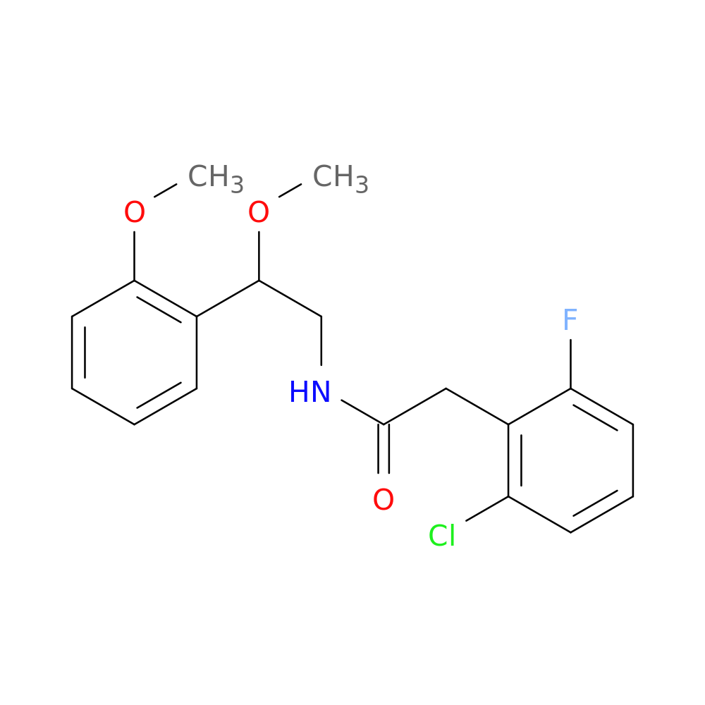2-(2-chloro-6-fluorophenyl)-N-[2-methoxy-2-(2-methoxyphenyl)ethyl]acetamide
