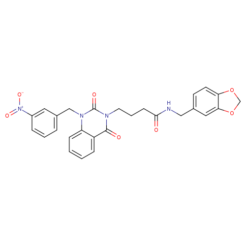 N-[(2H-1,3-benzodioxol-5-yl)methyl]-4-{1-[(3-nitrophenyl)methyl]-2,4-dioxo-1,2,3,4-tetrahydroquinazolin-3-yl}butanamide