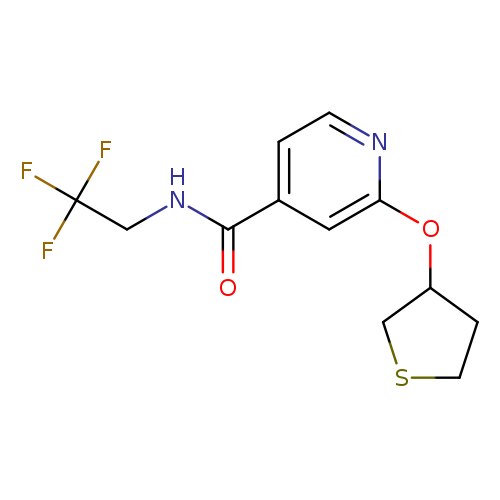 2-(thiolan-3-yloxy)-N-(2,2,2-trifluoroethyl)pyridine-4-carboxamide