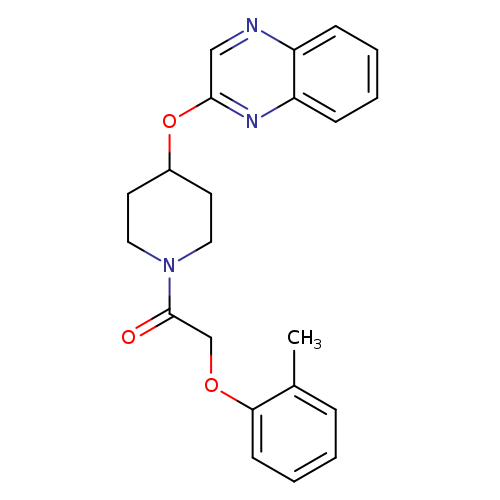 2-(2-methylphenoxy)-1-[4-(quinoxalin-2-yloxy)piperidin-1-yl]ethan-1-one