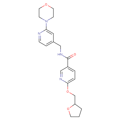 N-{[2-(morpholin-4-yl)pyridin-4-yl]methyl}-6-[(oxolan-2-yl)methoxy]pyridine-3-carboxamide