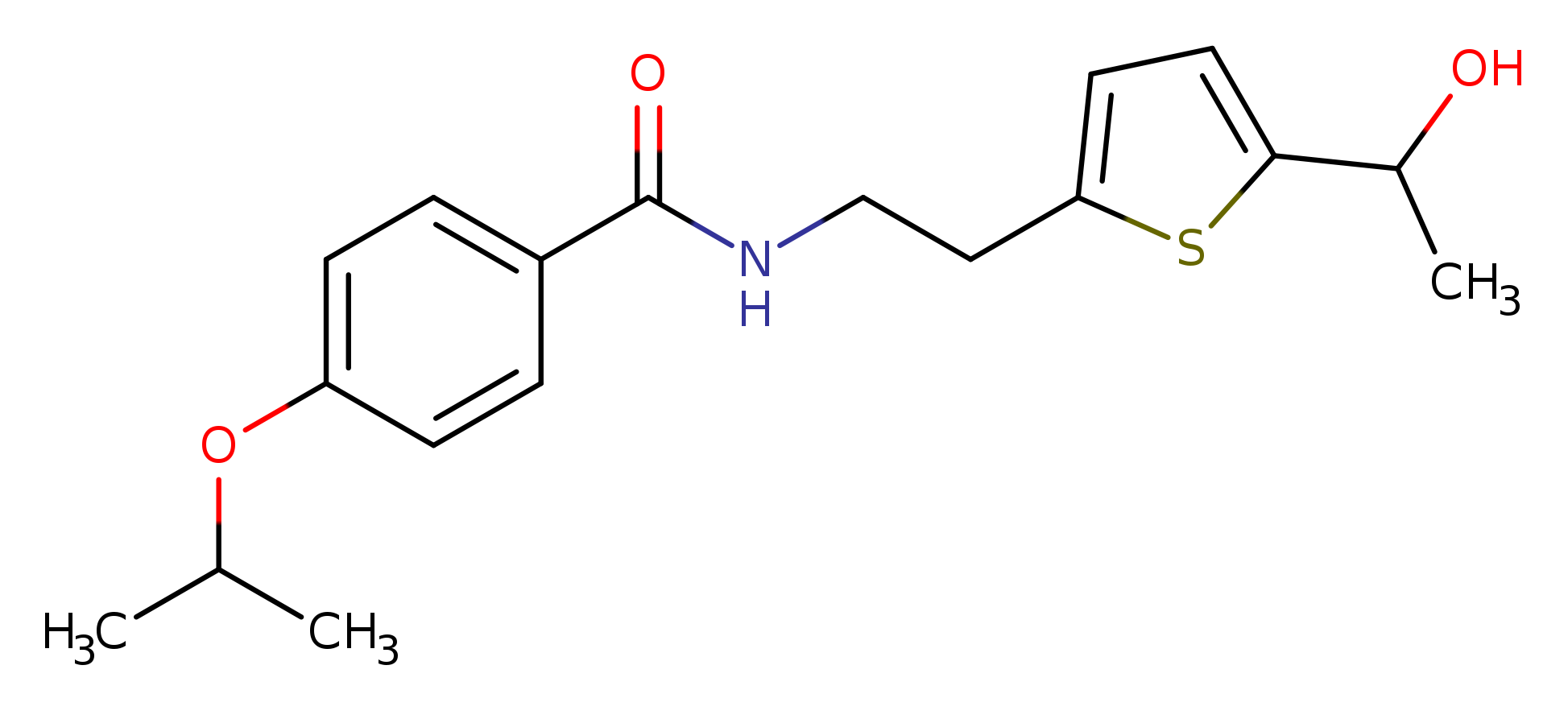 N-{2-[5-(1-hydroxyethyl)thiophen-2-yl]ethyl}-4-(propan-2-yloxy)benzamide