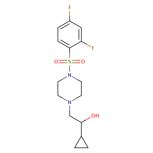 1-cyclopropyl-2-[4-(2,4-difluorobenzenesulfonyl)piperazin-1-yl]ethan-1-ol