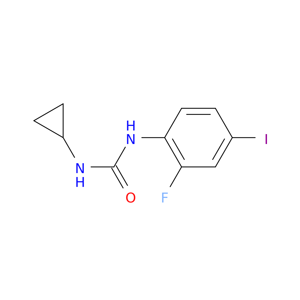 1-Cyclopropyl-3-(2-fluoro-4-iodophenyl)urea