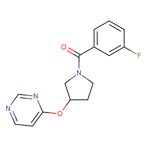 4-{[1-(3-fluorobenzoyl)pyrrolidin-3-yl]oxy}pyrimidine