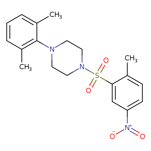 1-(2,6-dimethylphenyl)-4-(2-methyl-5-nitrobenzenesulfonyl)piperazine