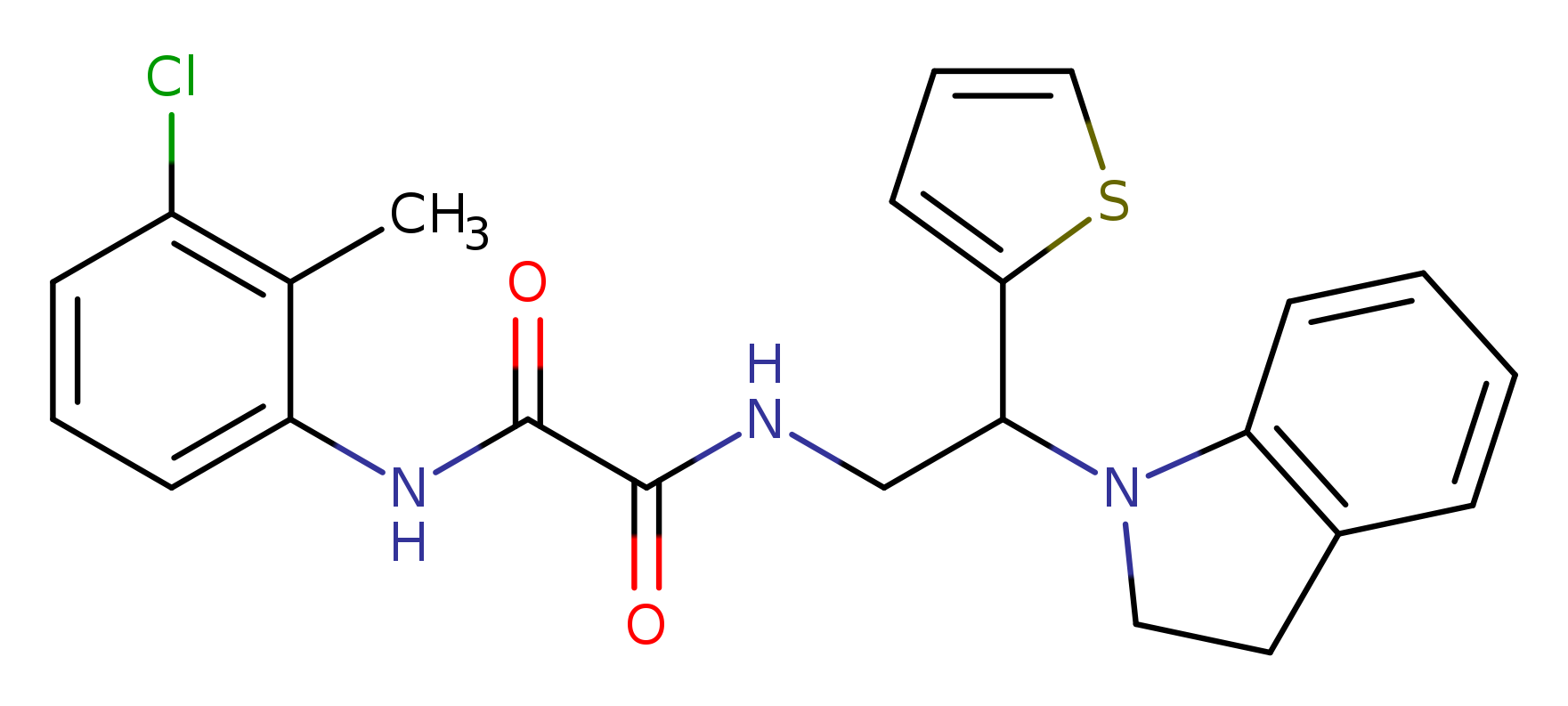 N'-(3-chloro-2-methylphenyl)-N-[2-(2,3-dihydro-1H-indol-1-yl)-2-(thiophen-2-yl)ethyl]ethanediamide