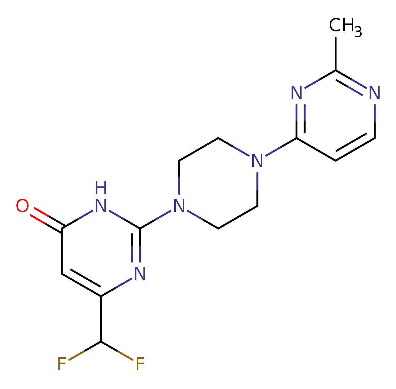 6-(difluoromethyl)-2-[4-(2-methylpyrimidin-4-yl)piperazin-1-yl]-3,4-dihydropyrimidin-4-one