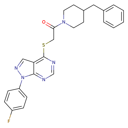 1-(4-benzylpiperidin-1-yl)-2-{[1-(4-fluorophenyl)-1H-pyrazolo[3,4-d]pyrimidin-4-yl]sulfanyl}ethan-1-one