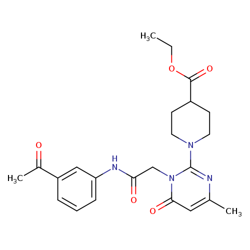 ethyl 1-(1-{[(3-acetylphenyl)carbamoyl]methyl}-4-methyl-6-oxo-1,6-dihydropyrimidin-2-yl)piperidine-4-carboxylate