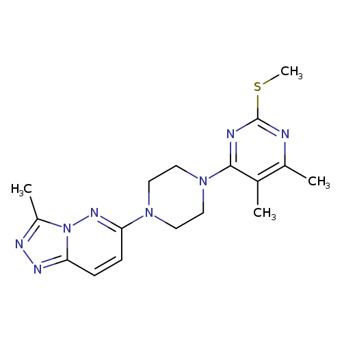 4,5-dimethyl-6-(4-{3-methyl-[1,2,4]triazolo[4,3-b]pyridazin-6-yl}piperazin-1-yl)-2-(methylsulfanyl)pyrimidine