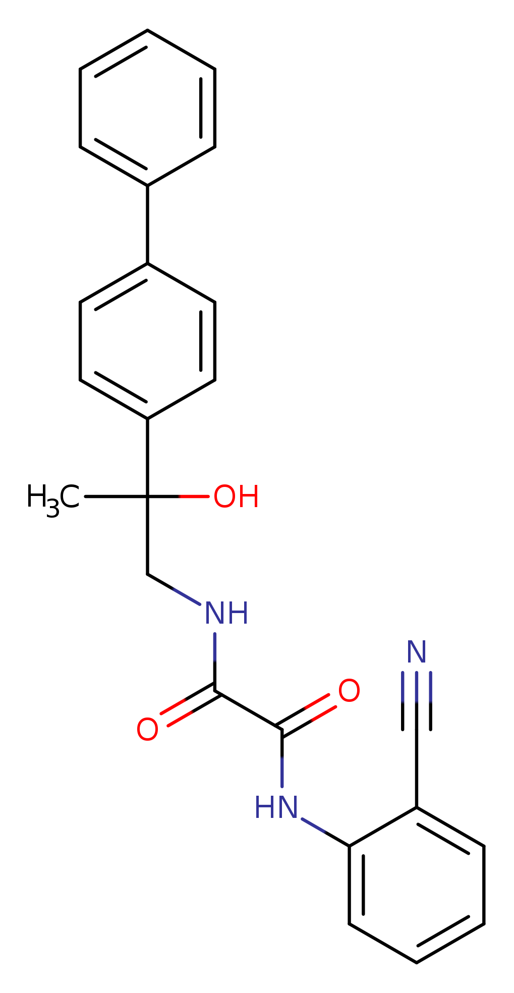 N'-(2-{[1,1'-biphenyl]-4-yl}-2-hydroxypropyl)-N-(2-cyanophenyl)ethanediamide