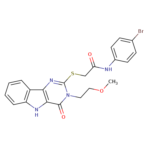N-(4-bromophenyl)-2-{[3-(2-methoxyethyl)-4-oxo-3H,4H,5H-pyrimido[5,4-b]indol-2-yl]sulfanyl}acetamide