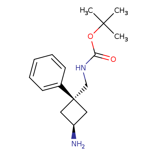tert-butyl N-{[(1r,3r)-3-amino-1-phenylcyclobutyl]methyl}carbamate