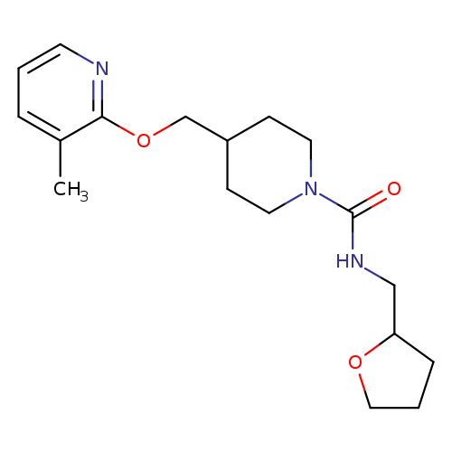 4-{[(3-methylpyridin-2-yl)oxy]methyl}-N-[(oxolan-2-yl)methyl]piperidine-1-carboxamide
