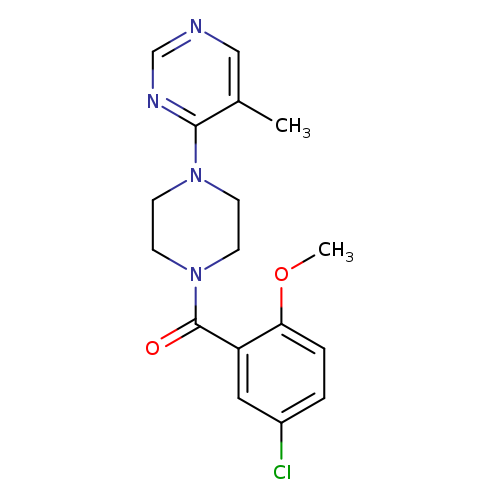4-[4-(5-chloro-2-methoxybenzoyl)piperazin-1-yl]-5-methylpyrimidine