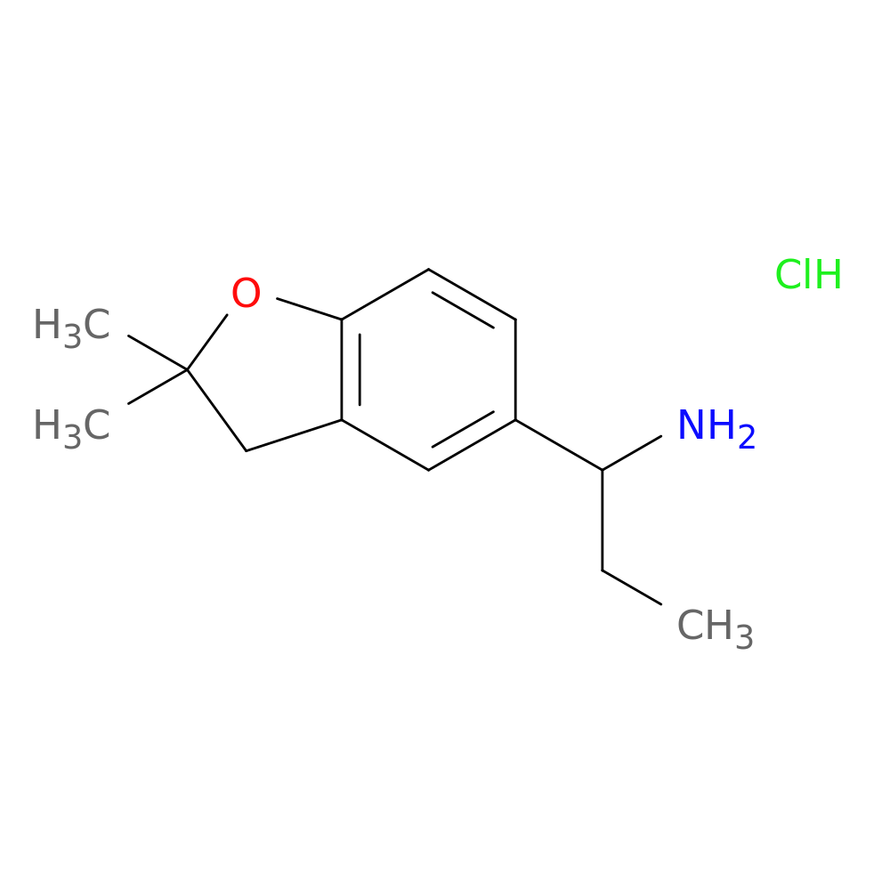 1-(2,2-dimethyl-2,3-dihydro-1-benzofuran-5-yl)propan-1-amine hydrochloride