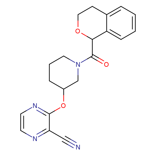 3-{[1-(3,4-dihydro-1H-2-benzopyran-1-carbonyl)piperidin-3-yl]oxy}pyrazine-2-carbonitrile