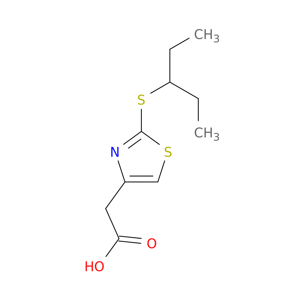 2-[2-(pentan-3-ylsulfanyl)-1,3-thiazol-4-yl]acetic acid