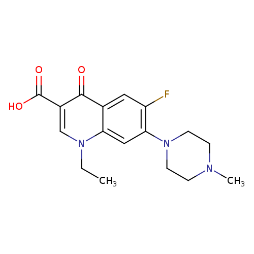 3-Quinolinecarboxylic acid,1-ethyl-6-fluoro-1,4-dihydro-7-(4-methyl-1-piperazinyl)-4-oxo-