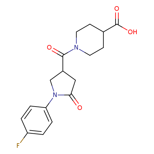 1-([1-(4-Fluorophenyl)-5-oxopyrrolidin-3-yl]carbonyl)piperidine-4-carboxylic acid