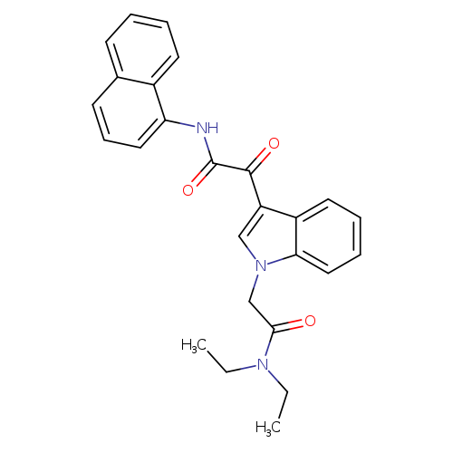 N,N-diethyl-2-(3-{[(naphthalen-1-yl)carbamoyl]carbonyl}-1H-indol-1-yl)acetamide