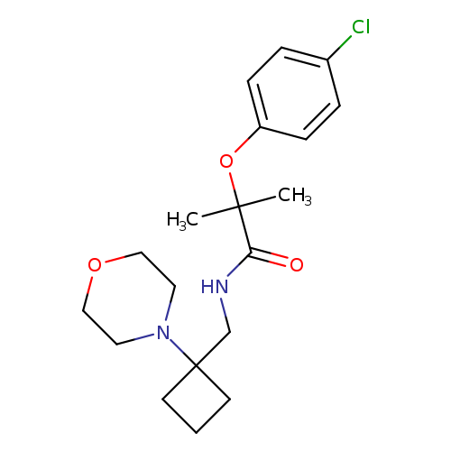 2-(4-chlorophenoxy)-2-methyl-N-{[1-(morpholin-4-yl)cyclobutyl]methyl}propanamide
