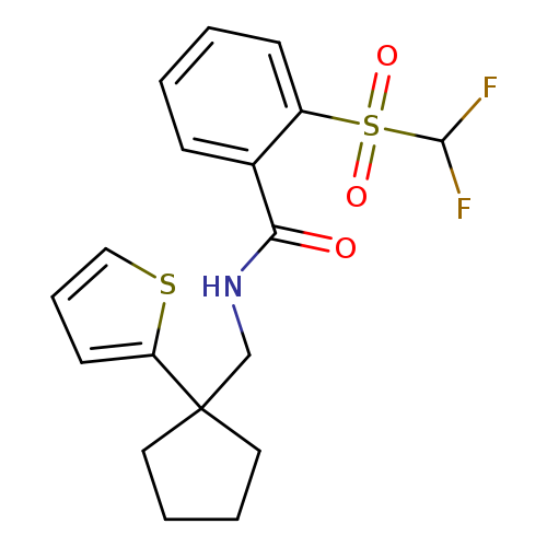 2-difluoromethanesulfonyl-N-{[1-(thiophen-2-yl)cyclopentyl]methyl}benzamide