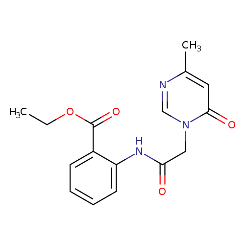 ethyl 2-[2-(4-methyl-6-oxo-1,6-dihydropyrimidin-1-yl)acetamido]benzoate