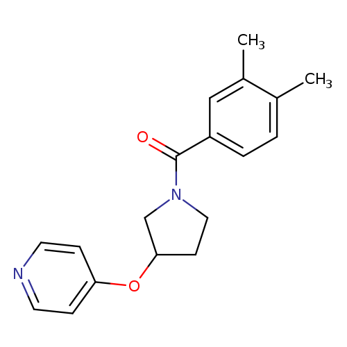 4-{[1-(3,4-dimethylbenzoyl)pyrrolidin-3-yl]oxy}pyridine