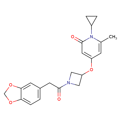 4-({1-[2-(2H-1,3-benzodioxol-5-yl)acetyl]azetidin-3-yl}oxy)-1-cyclopropyl-6-methyl-1,2-dihydropyridin-2-one