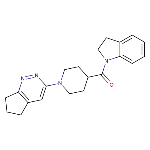 1-(1-{5H,6H,7H-cyclopenta[c]pyridazin-3-yl}piperidine-4-carbonyl)-2,3-dihydro-1H-indole