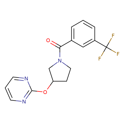 2-({1-[3-(trifluoromethyl)benzoyl]pyrrolidin-3-yl}oxy)pyrimidine