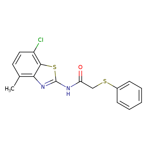 N-(7-chloro-4-methyl-1,3-benzothiazol-2-yl)-2-(phenylsulfanyl)acetamide