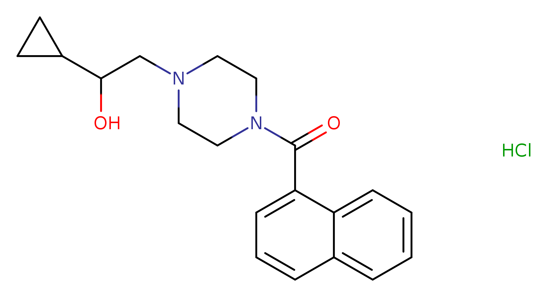 1-cyclopropyl-2-[4-(naphthalene-1-carbonyl)piperazin-1-yl]ethan-1-ol hydrochloride