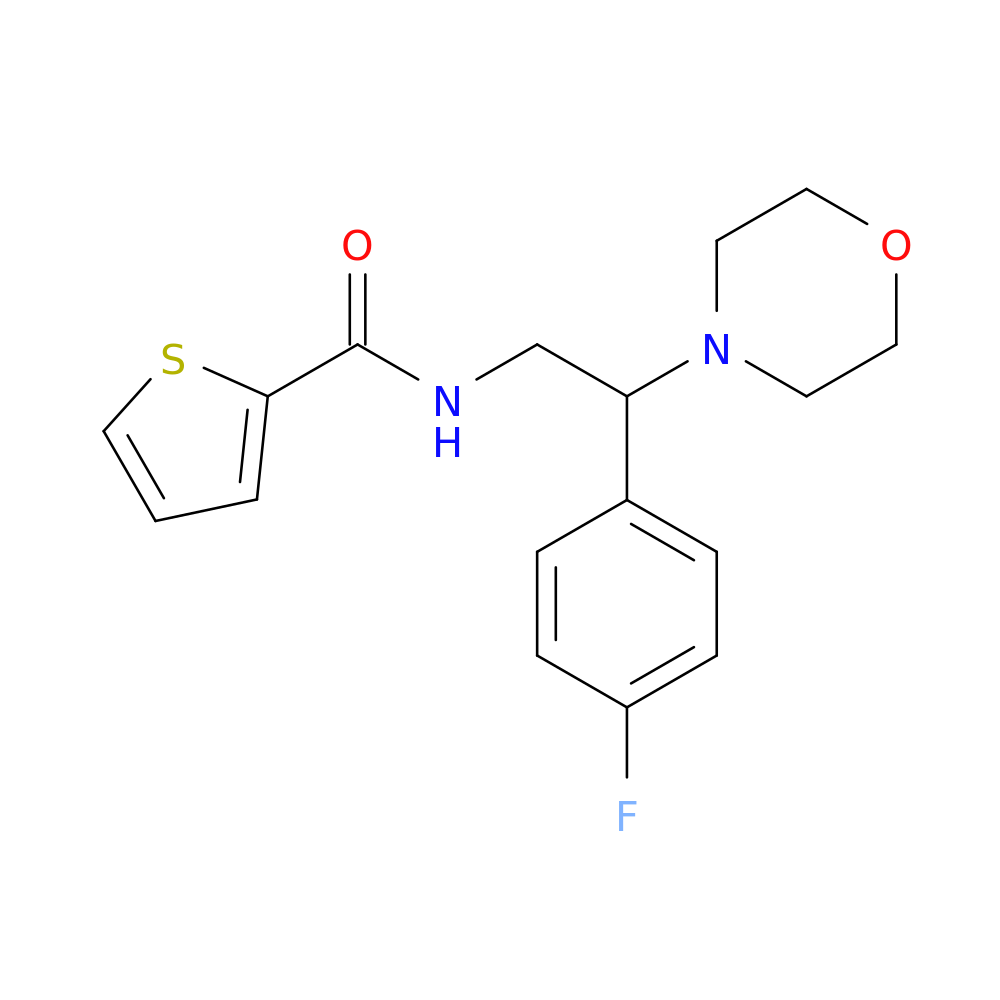 N-[2-(4-fluorophenyl)-2-(morpholin-4-yl)ethyl]thiophene-2-carboxamide