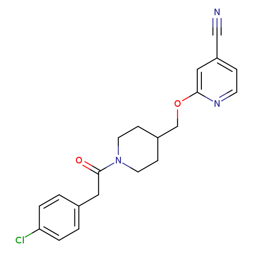 2-({1-[2-(4-chlorophenyl)acetyl]piperidin-4-yl}methoxy)pyridine-4-carbonitrile
