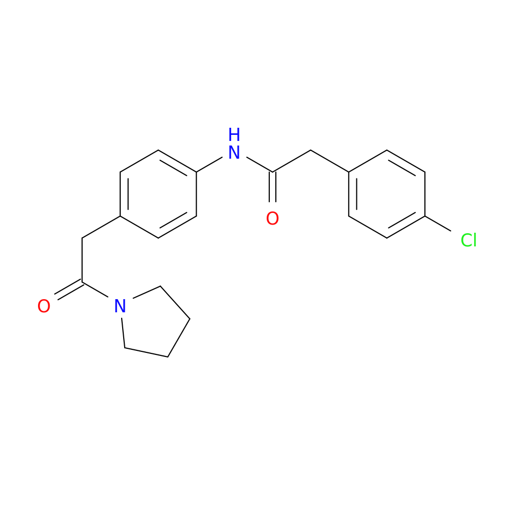 2-(4-chlorophenyl)-N-{4-[2-oxo-2-(pyrrolidin-1-yl)ethyl]phenyl}acetamide