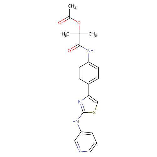 1-methyl-1-[(4-{2-[(pyridin-3-yl)amino]-1,3-thiazol-4-yl}phenyl)carbamoyl]ethyl acetate